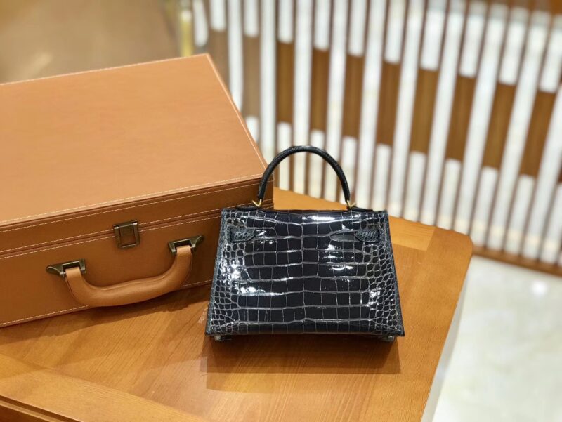 爱马仕 新增现货 松柏绿 迷你2代 美洲鳄鱼皮 - Image 5