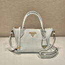 Prada*VitelloDino系列手提斜挎包1BA111白色免检版