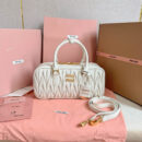 miumiu缪缪*5BB148保龄球包袋白色免检版