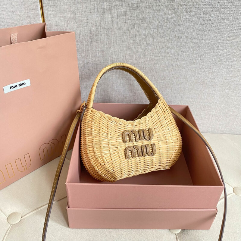 miumiu缪缪*5BC125竹编包菜篮子免检版 - Image 7