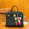 爱马仕 Birkin 30cm Touch 松柏绿 鳄鱼皮拼牛皮 全手工缝制