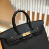 8022f08c01c8610.jpg 爱马仕 Birkin 25cm 经典黑 Togo小牛皮 金扣 原版蜜蜡线 顶级手工缝制