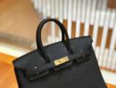 爱马仕 Birkin 25cm 经典黑 Togo小牛皮 金扣 原版蜜蜡线 顶级手工缝制