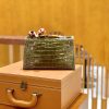 爱马仕 Mini kelly 22cm 一级尼罗鳄 橄榄绿 金扣 原版蜜蜡线 顶级手缝