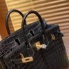 爱马仕 Birkin 25cm 2代19cm 黑色 雾面哑光 鳄鱼皮 顶级手工缝制