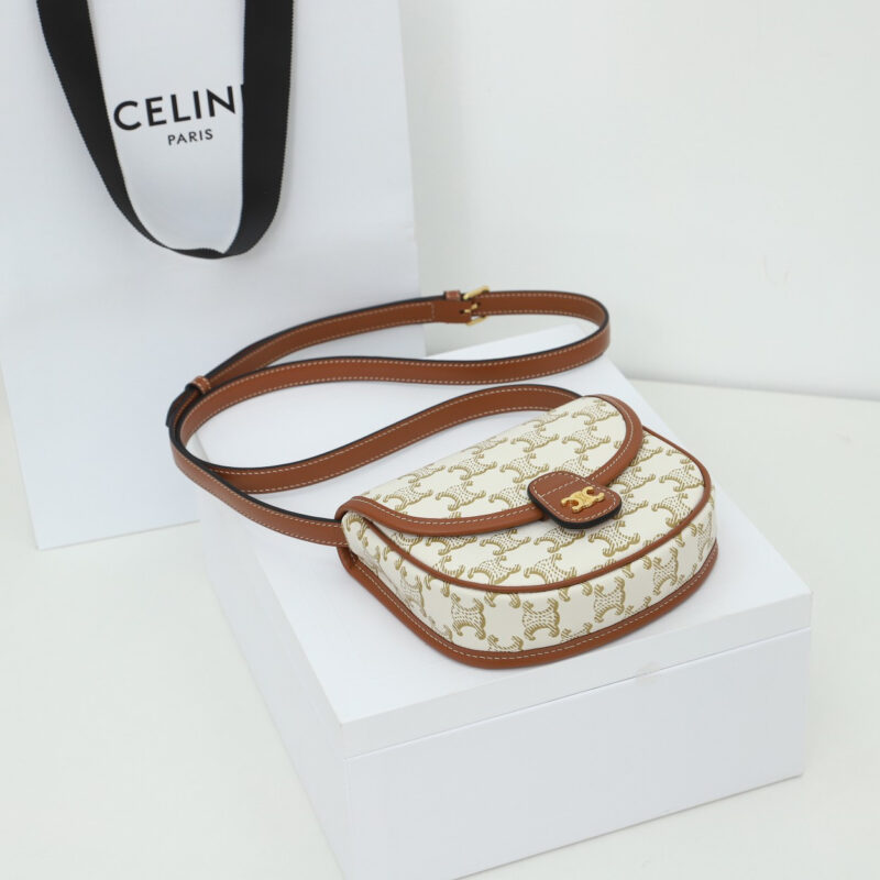 Celine*TriompheCanvas系列Mini袋196702白免检版 - Image 8