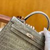 爱马仕 Kelly 25cm 斑鸠灰 尼罗鳄鱼皮 银扣 原版蜜蜡线 顶级手缝 现货