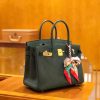 爱马仕 Birkin 30cm Touch 松柏绿 鳄鱼皮拼牛皮 全手工缝制