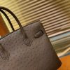 8144c1008093c4d.jpg 爱马仕 Birkin 30cm 巧克力 南非进口鸵鸟皮 顶级手缝工艺 金扣