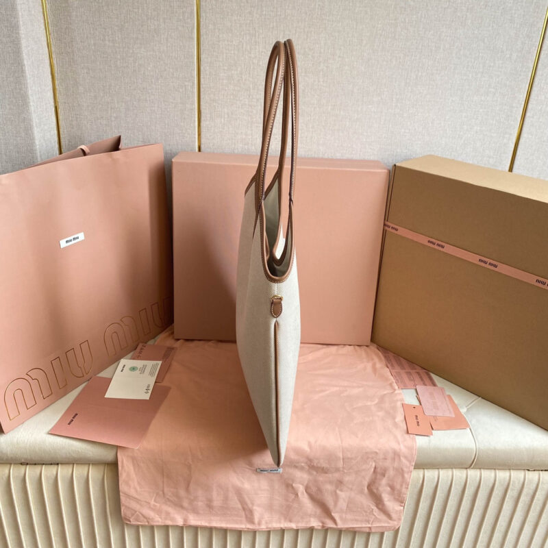 miumiu缪缪*IVY系列5BG231限定款Tote包帆布免检版 - Image 4