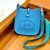 爱马仕 Evelyne 伊芙琳 16cm 北方蓝 全手工缝制