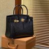 爱马仕 Birkin 30cm 经典黑 南非进口鸵鸟皮 顶级手缝工艺 金扣