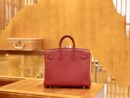 爱马仕 Birkin 25cm 石榴红 Togo小牛皮 金扣 全手工缝制