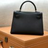 爱马仕 mini Kelly 经典黑 银扣 德国进口掌纹皮 全手工缝制