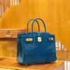 8289aa331e731bc.jpg 爱马仕 Birkin 30cm 伊兹密尔蓝 一级尼罗鳄 金扣 原版蜜蜡线 顶级手缝