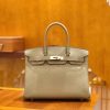 爱马仕 Birkin 30cm 斑鸠灰 Togo小牛皮 银扣 原版蜜蜡线 顶级手工缝制