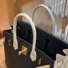 爱马仕 Birkin 奶昔白拼经典黑 德国进口掌纹牛皮 全手工蜡线缝制 30cm