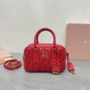 miumiu缪缪TooPretty系列5BB123保龄球手袋红色