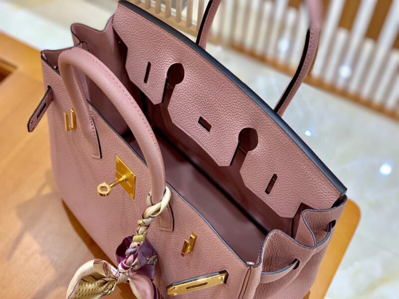爱马仕 Birkin 30cm 丁香紫 金扣 德国进口togo 牛皮 全手工缝制 - Image 2