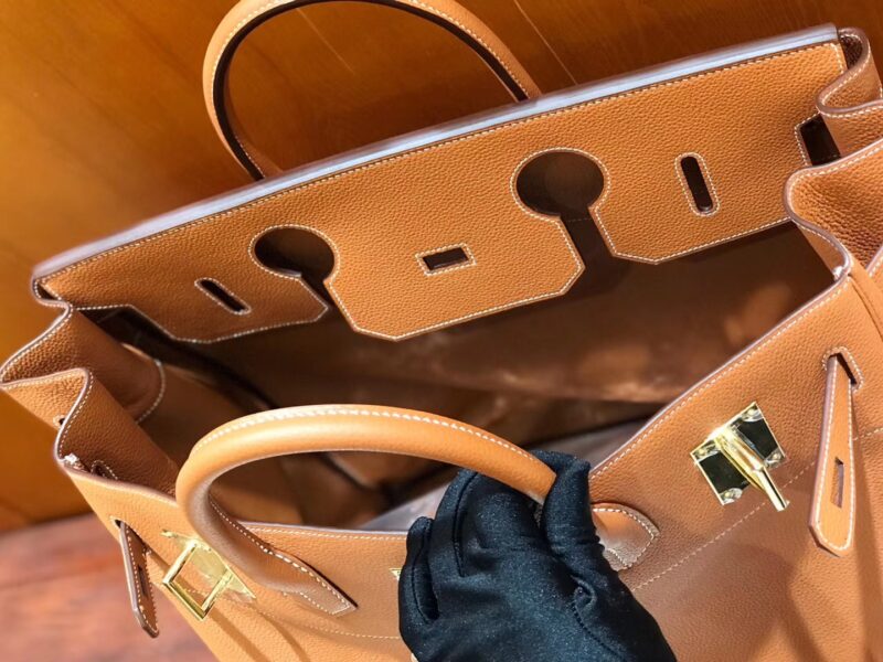 爱马仕 Birkin 铂金包 金棕色 小牛皮 金扣 40cm 男士首选 - Image 4