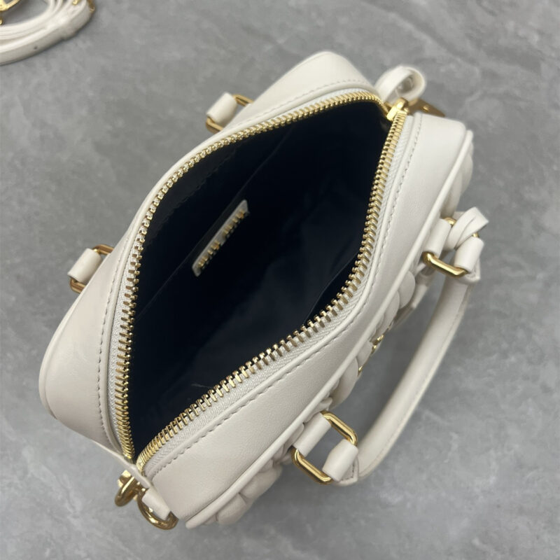 miumiu缪缪TooPretty系列5BB123保龄球手袋白色 - Image 8