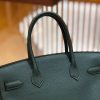 84303591513ab73.jpg 爱马仕 Birkin 30cm 松柏绿 Togo小牛皮 银扣 原版蜜蜡线 顶级手工缝制