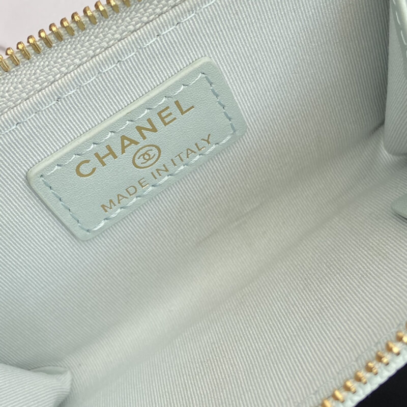 Chanel AP0223零钱包蓝色鱼子酱金扣免检版 - Image 9