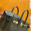 爱马仕 Birkin 25cm 松柏绿 南非KK鸵鸟皮 金扣 原版蜜蜡线 顶级手缝 现货