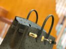 爱马仕 Birkin 25cm 松柏绿 南非KK鸵鸟皮 金扣 原版蜜蜡线 顶级手缝 现货