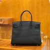 爱马仕 Birkin 30cm 经典黑金 Togo小牛皮 颈纹 金扣 原版蜜蜡线 顶级手工缝制