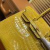 爱马仕 Birkin铂金包 琥珀黄 一级皮 尼罗鳄鱼 进口原料 顶级手缝工艺 30cm