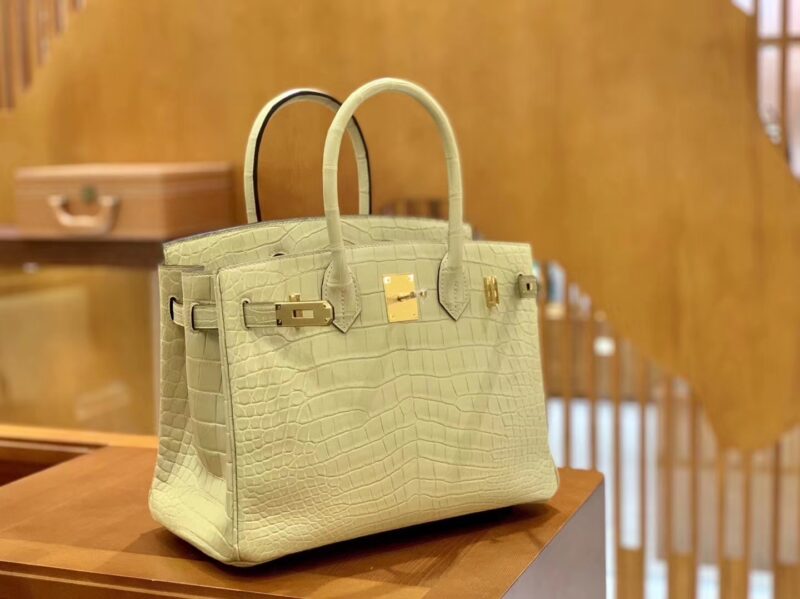 爱马仕 Birkin 30cm 小鸡黄 一级美洲鳄 金扣 原版蜜蜡线 顶级手缝