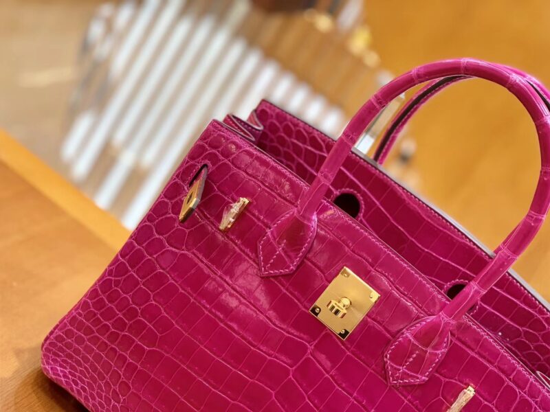 爱马仕 Birkin 30cm 天方夜谭紫 金扣 一级皮 尼罗鳄鱼皮 臻品级别 - Image 3