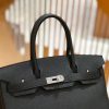 87d1093ad7e3459.jpg 爱马仕 Birkin 30cm 经典黑 Togo小牛皮 银扣 原版蜜蜡线 顶级手工缝制