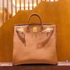 87ef8dc4e38505c.jpg 爱马仕 Birkin 铂金包 金棕色 小牛皮 金扣 40cm 男士首选