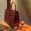爱马仕 Birkin铂金包 板栗棕 一级皮 尼罗鳄鱼 进口原料 顶级手缝工艺 30cm