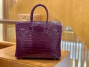 爱马仕 Birkin 30cm 海葵紫 尼罗鳄鱼皮 金扣 原版蜜蜡线 顶级手缝 现货