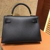 爱马仕 Mini Kelly迷你凯莉 黑色 德国掌纹牛皮 全手工缝制 臻品级别 金扣 19cm