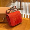 爱马仕 Constance 18cm 法拉利红 一级美洲鳄鱼皮 金扣 原版蜜蜡线 顶级手工缝制
