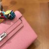 爱马仕 Mini Kelly迷你凯莉 樱花粉 Epsom掌纹皮 臻品级别 1代 银扣 22cm