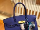 爱马仕 Birkin 30cm 琉璃蓝 Togo小牛皮 金扣 原版蜜蜡线 顶级手工缝制