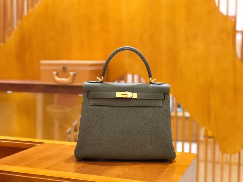 爱马仕 Kelly 28cm togo 牛皮 锡器灰 金扣 全手工缝制 现货