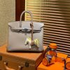 8a09f20b633c982.jpg 爱马仕 Birkin 25cm ( 铂金包) Togo小牛皮 斑鸠灰 原版蜜蜡线 全手工缝制