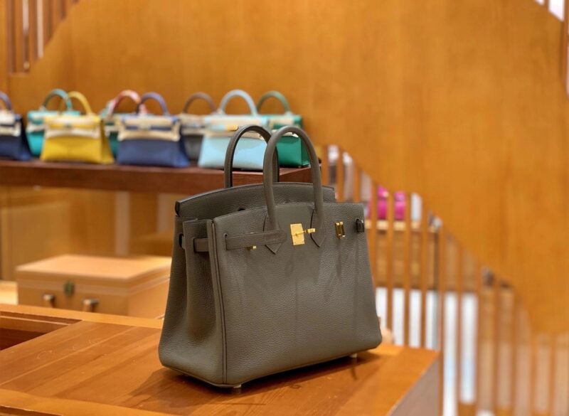 爱马仕 Birkin 25cm Togo皮 锡器灰 金扣 原版蜜蜡线 全手工缝制