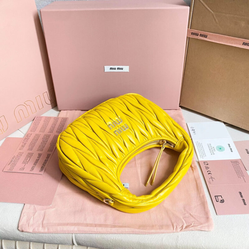 miumiu缪缪*Matelasse系列5BC125手袋黄色免检版 - Image 7
