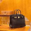 爱马仕 Birkin 25cm 茄子紫 一级尼罗鳄 金扣 原版蜜蜡线 顶级手缝