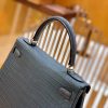 8b6ecdd15a91da4.jpg 爱马仕 Kelly 28cm 雾霾蓝 银扣 进口 哑光尼罗鳄鱼皮 全手工缝制