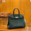 8bd1bd613cba929.jpg 爱马仕 Birkin 30cm 松柏绿 Togo小牛皮 银扣 原版蜜蜡线 顶级手工缝制