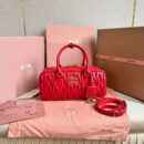 miumiu缪缪*5BB148保龄球包袋红色免检版