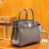 爱马仕 Birkin 30cm 巴黎灰 冰川灰 尼罗鳄鱼皮 银扣 原版蜜蜡线 顶级手缝 现货
